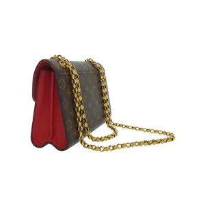 Louis Vuitton Monogram Victoire Shoulder Red Chain Bag Leather